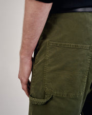 CARPENTER COTTON PANT IN OLIVE GREEN