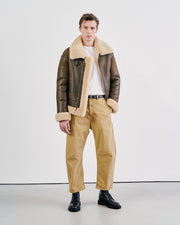 CARPENTER COTTON PANT IN MILITARY KHAKI