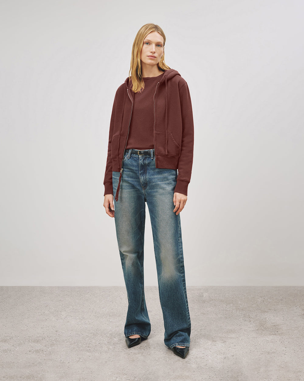 CALLIE HOODIE IN MERLOT