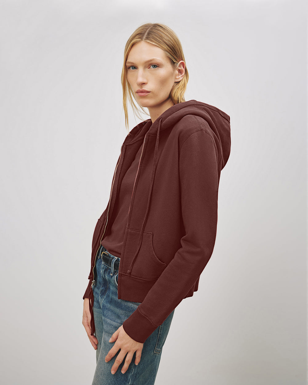 CALLIE HOODIE IN MERLOT