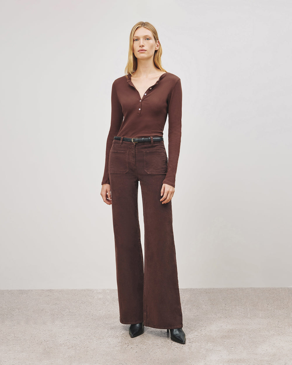 FLORENCE CORDUROY PANT IN MERLOT
