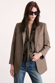 ANGELIQUE TIE NECK BLOUSE IN ANGELIQUE TIE NECK BLOUSE