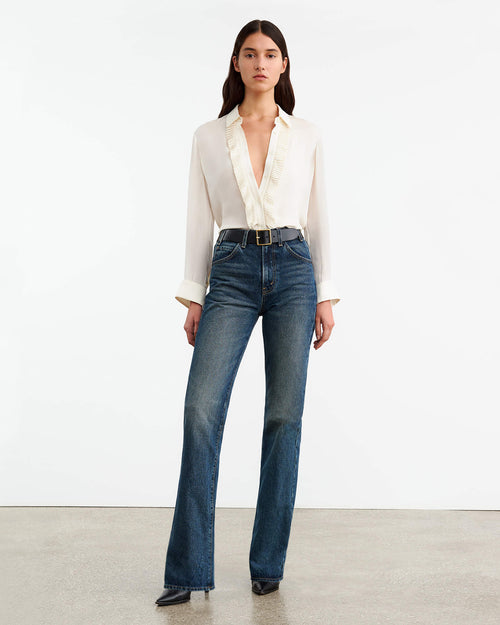 DANIKA SILK SHIRT IN IVORY
