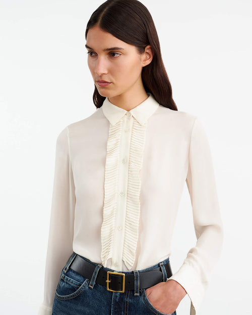 DANIKA SILK SHIRT IN IVORY