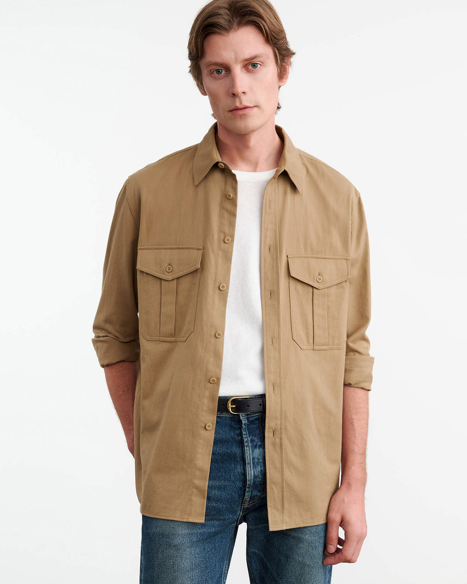 CHRISTOPHE SHIRT IN DESERT KHAKI