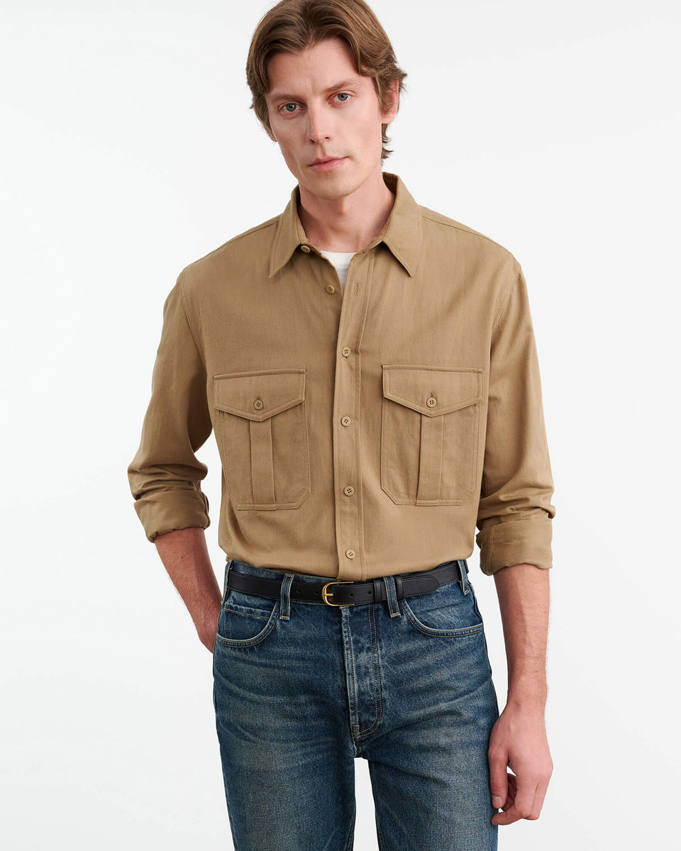 CHRISTOPHE SHIRT IN DESERT KHAKI