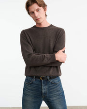 JULIUS CASHMERE SWEATER IN DARK UMBER MELANGE