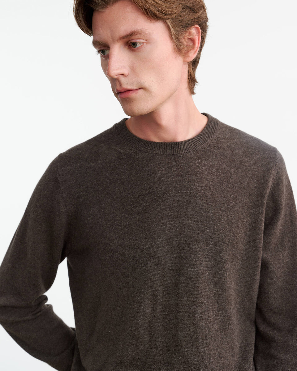 JULIUS CASHMERE SWEATER IN DARK UMBER MELANGE