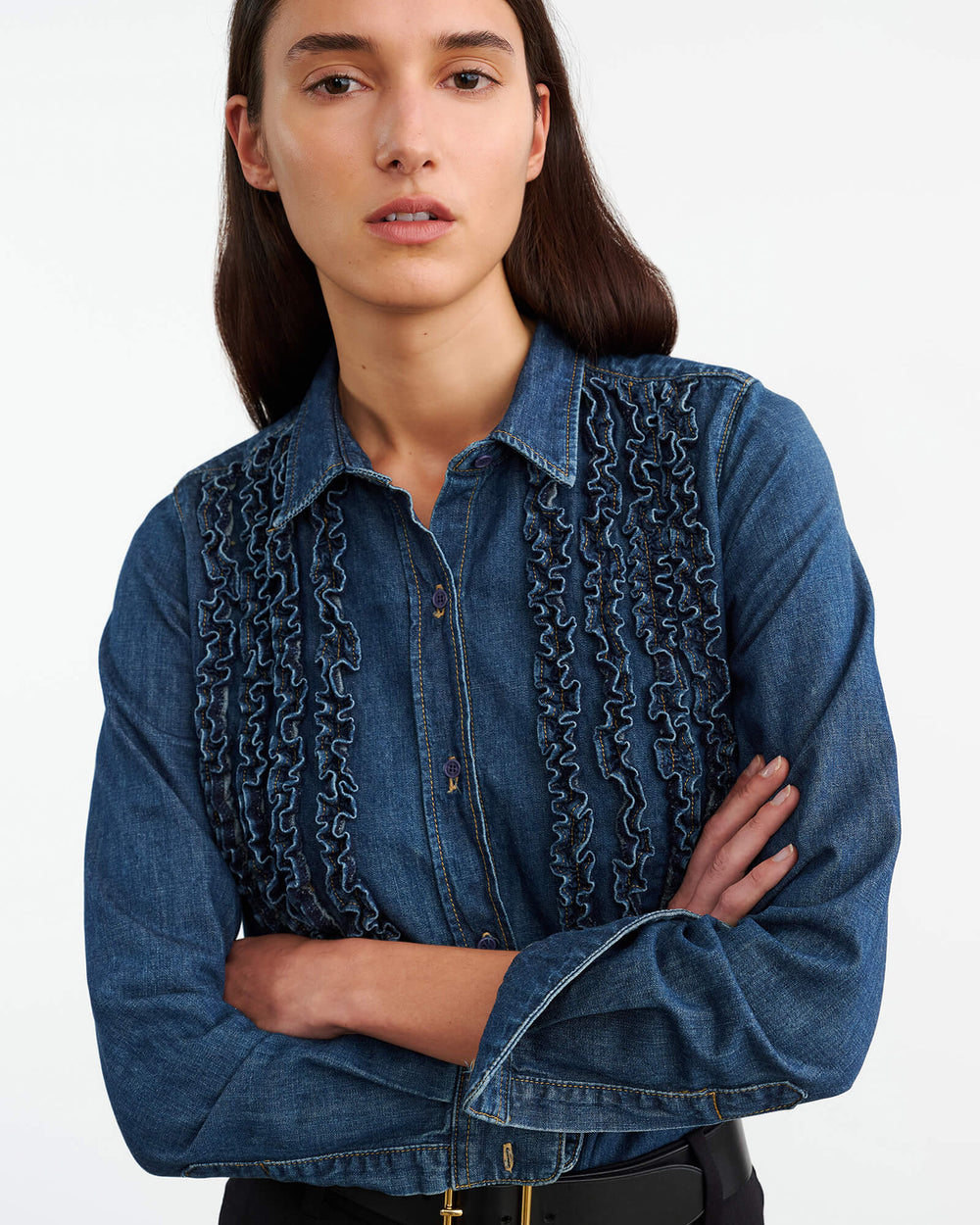 LEXA DENIM SHIRT IN CLASSIC WASH
