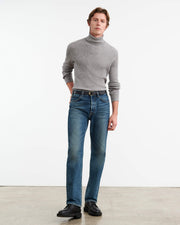 COLE CASHMERE TURTLENECK SWEATER IN HEATHER GREY