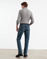 COLE CASHMERE TURTLENECK SWEATER IN HEATHER GREY