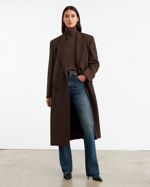 TABITHA CASHMERE SWEATER IN REDWOOD MELANGE