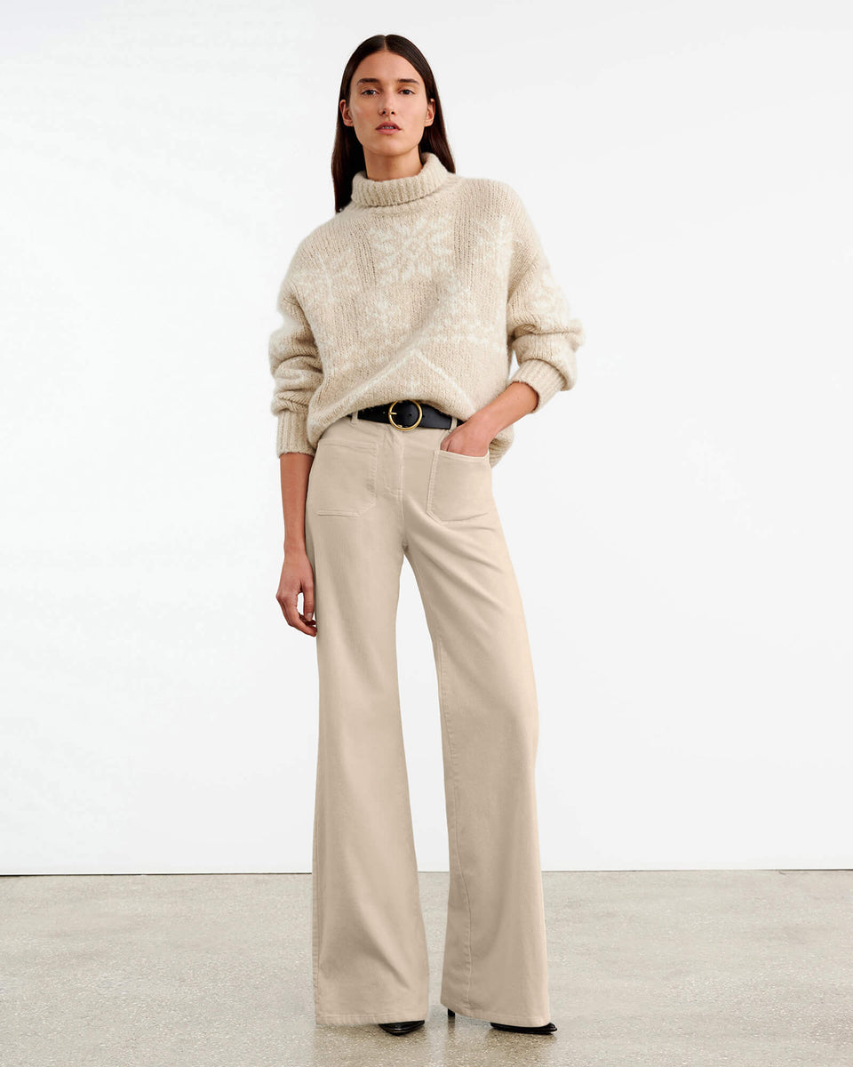 FLORENCE CORDUROY PANT IN ECRU