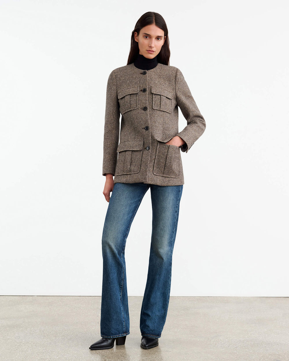 GABRIELLA JACKET IN FEATHER GREY DONAGAL