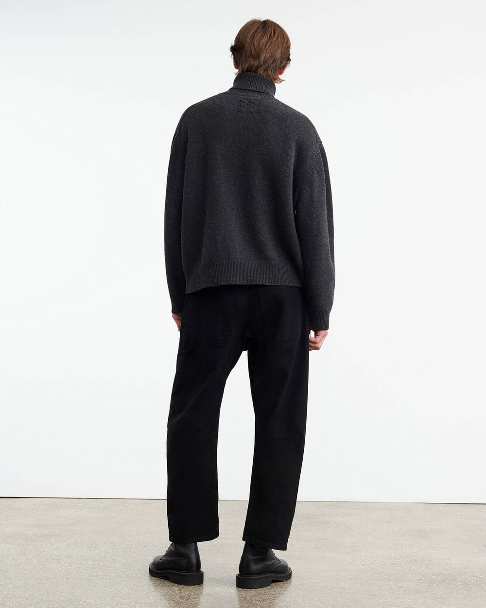 VINTON SWEATER IN DARK CHARCOAL MELANGE