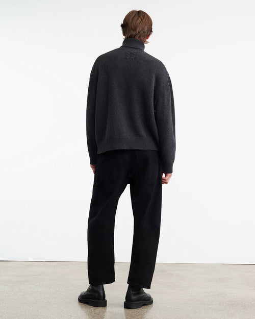 VINTON SWEATER IN DARK CHARCOAL MELANGE