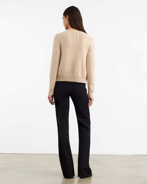 SASKIA CASHMERE CARDIGAN IN PARCHMENT