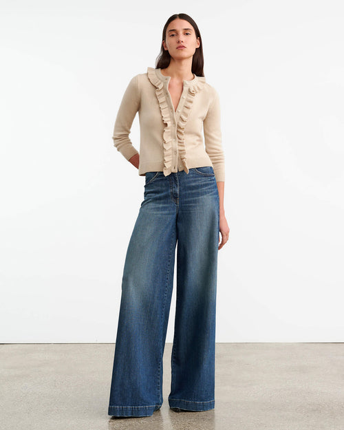 NEAVE CASHMERE CARDIGAN IN TAUPE