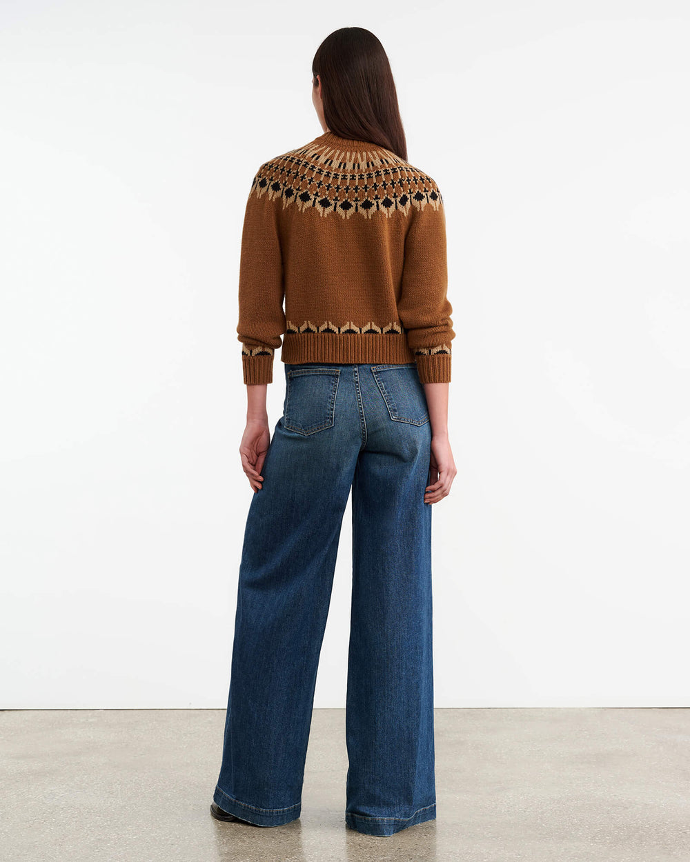 FERN SWEATER IN CARAMEL FAIRISLE