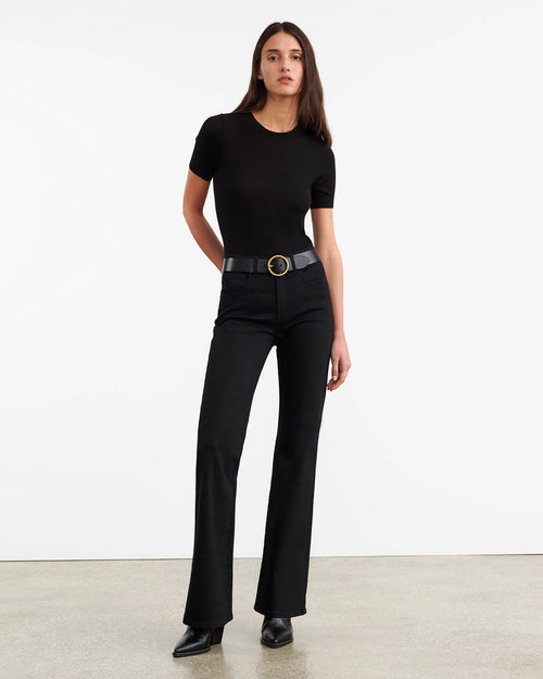 LEILANI KNIT TEE IN BLACK
