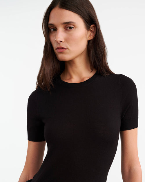 LEILANI KNIT TEE IN BLACK