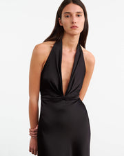 ESSY SILK GOWN IN BLACK
