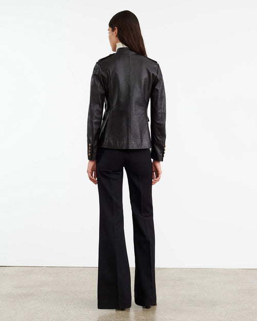 GERALDINE LEATHER JACKET IN BLACK