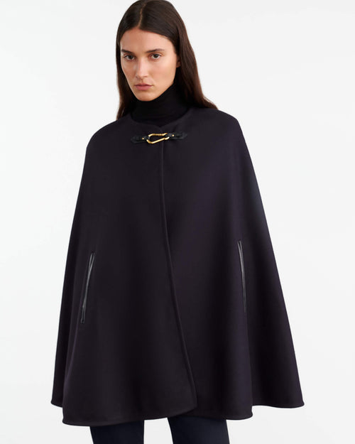 ARIANNA CAPE IN DARK NAVY