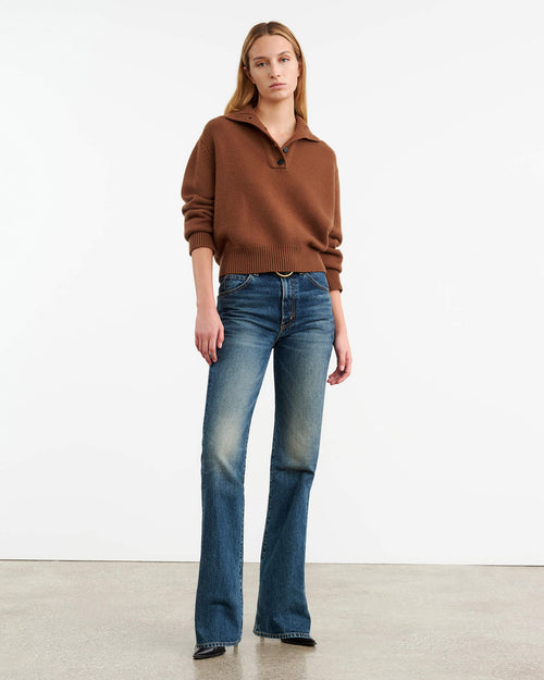 RENATA CASHMERE SWEATER IN COFFEE