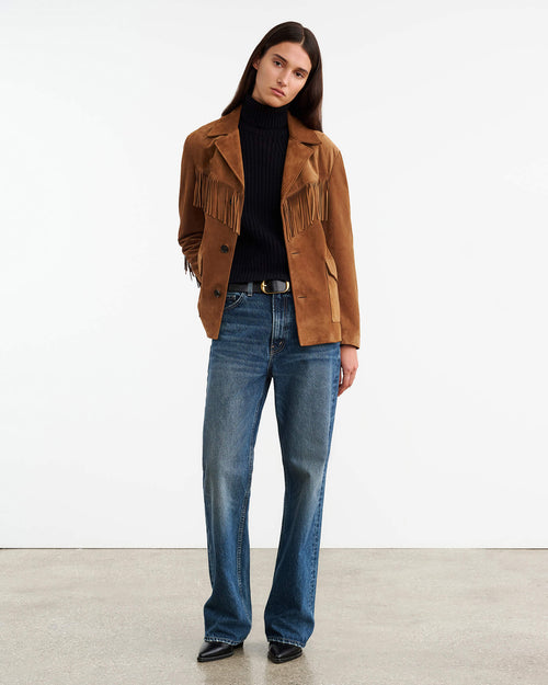 BRONWYN TURTLENECK SWEATER IN DARK NAVY
