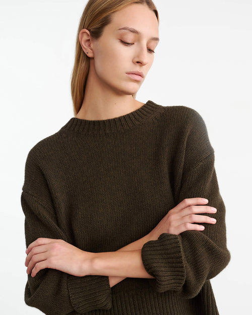HAISLEY SWEATER IN DARK PINE