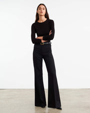 EMELIE LONG SLEEVE TEE IN BLACK