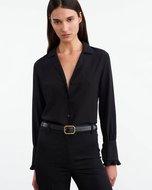 PAULINE SILK SHIRT IN BLACK