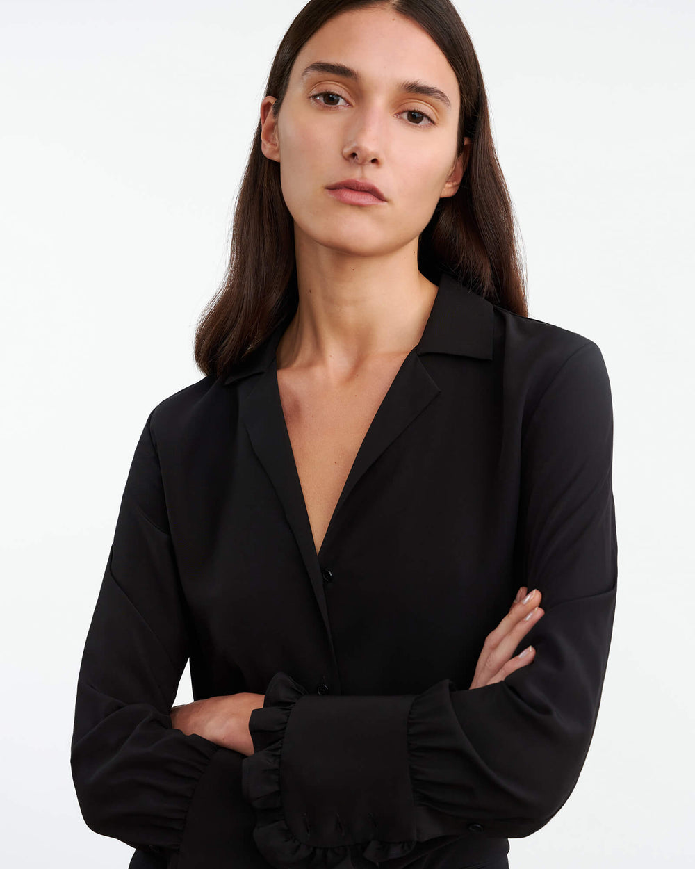 PAULINE SILK SHIRT IN BLACK