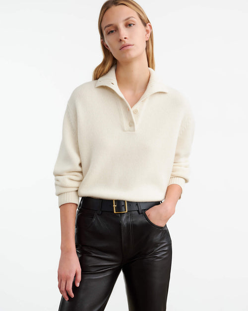 RENATA CASHMERE SWEATER IN IVORY