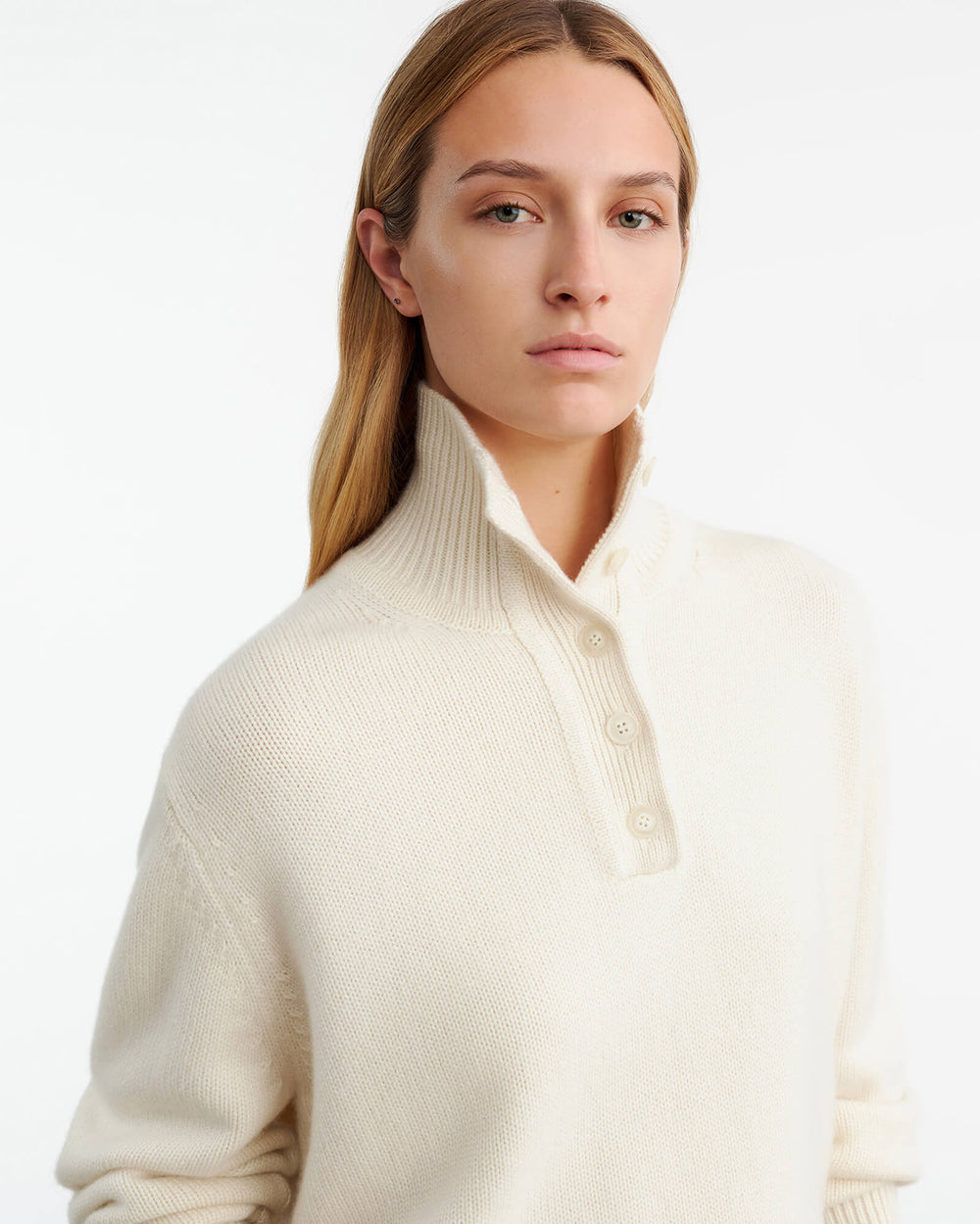 RENATA CASHMERE SWEATER IN IVORY