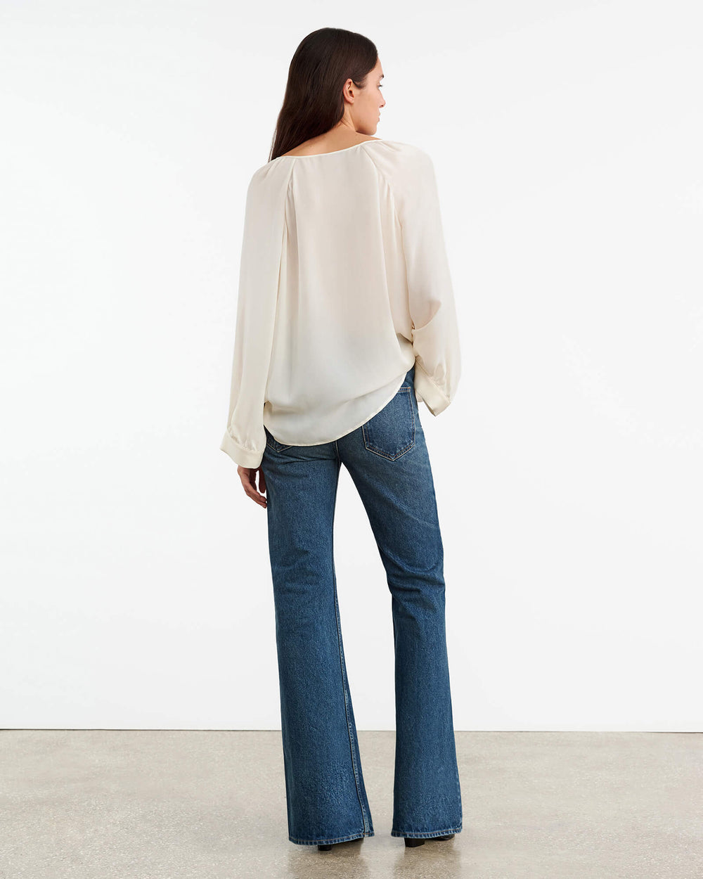 ACADIA SILK BLOUSE IN IVORY