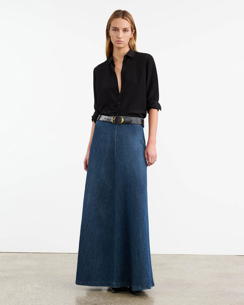ASTRID DENIM SKIRT IN CLASSIC WASH