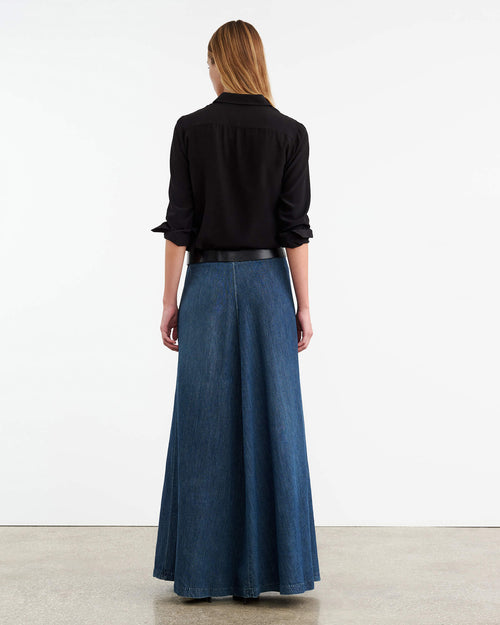 ASTRID DENIM SKIRT IN CLASSIC WASH