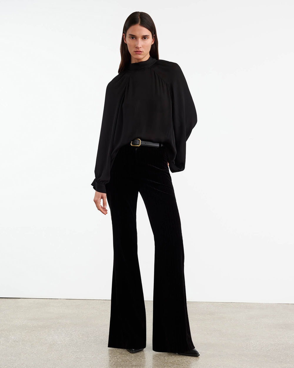 ELIANNA SILK BLOUSE IN BLACK