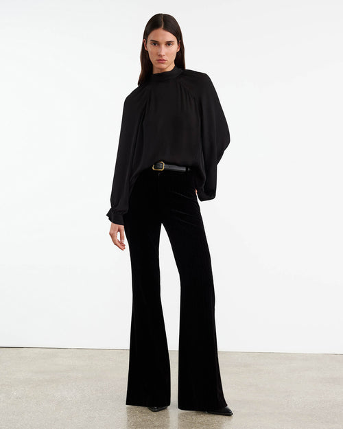 ELIANNA SILK BLOUSE IN BLACK