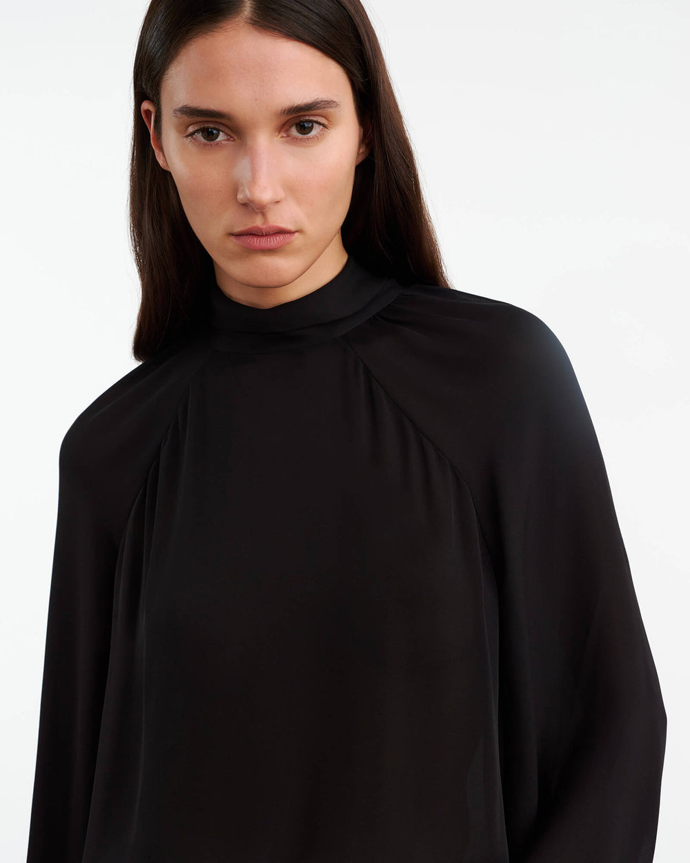 ELIANNA SILK BLOUSE IN BLACK