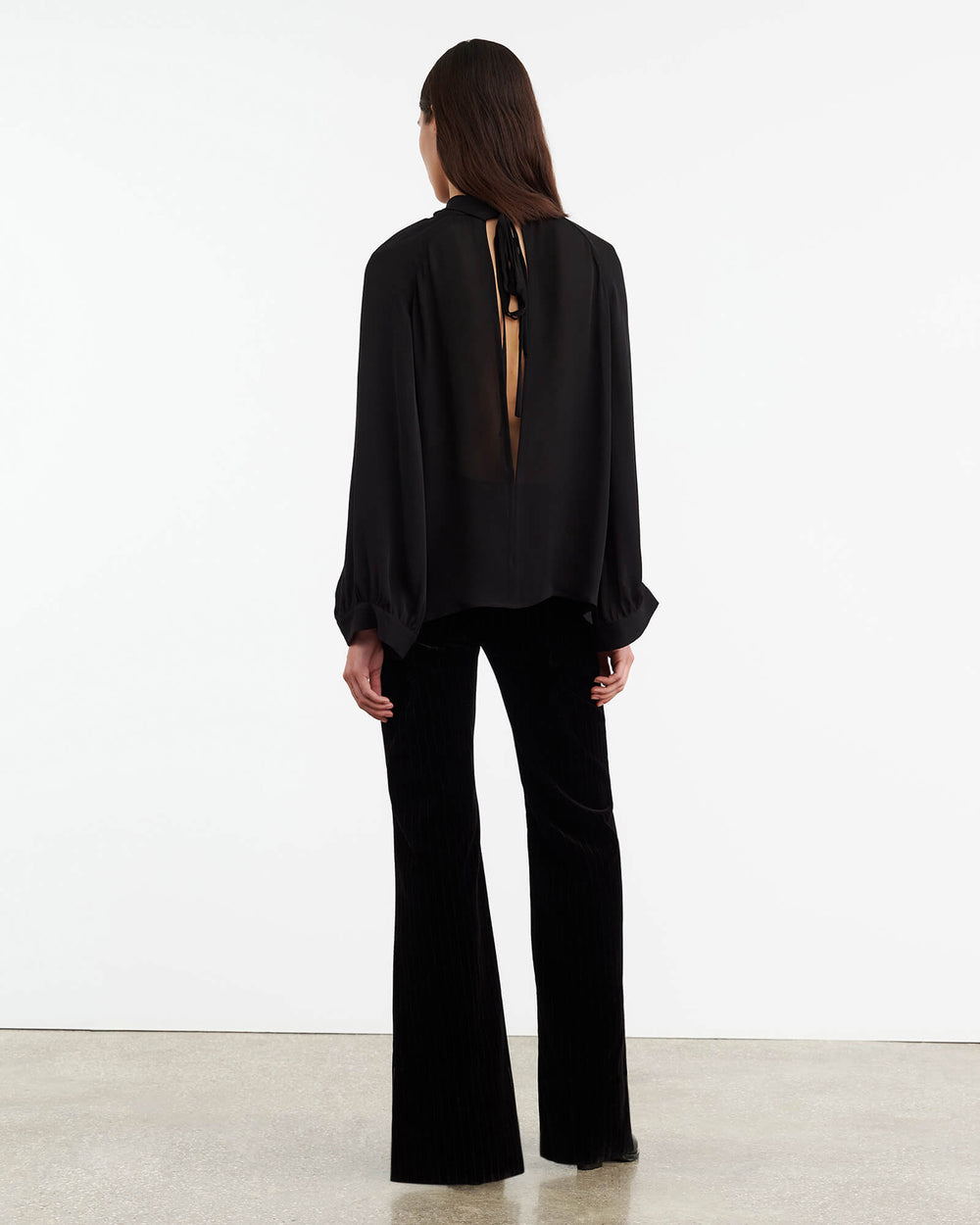 ELIANNA SILK BLOUSE IN BLACK