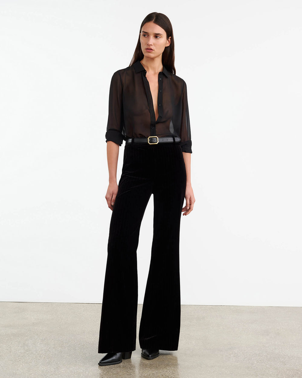 GAIA SILK SHIRT IN BLACK