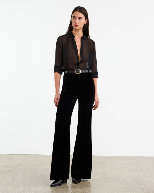 GAIA SILK SHIRT IN BLACK