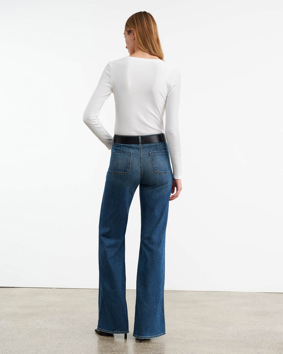 EMELIE LONG SLEEVE TEE IN WHITE