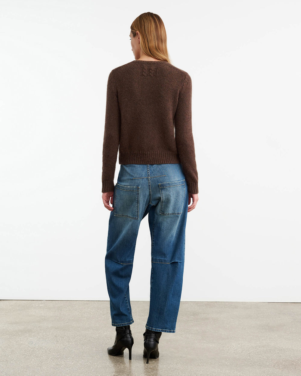 SASKIA CASHMERE CARDIGAN IN REDWOOD MELANGE