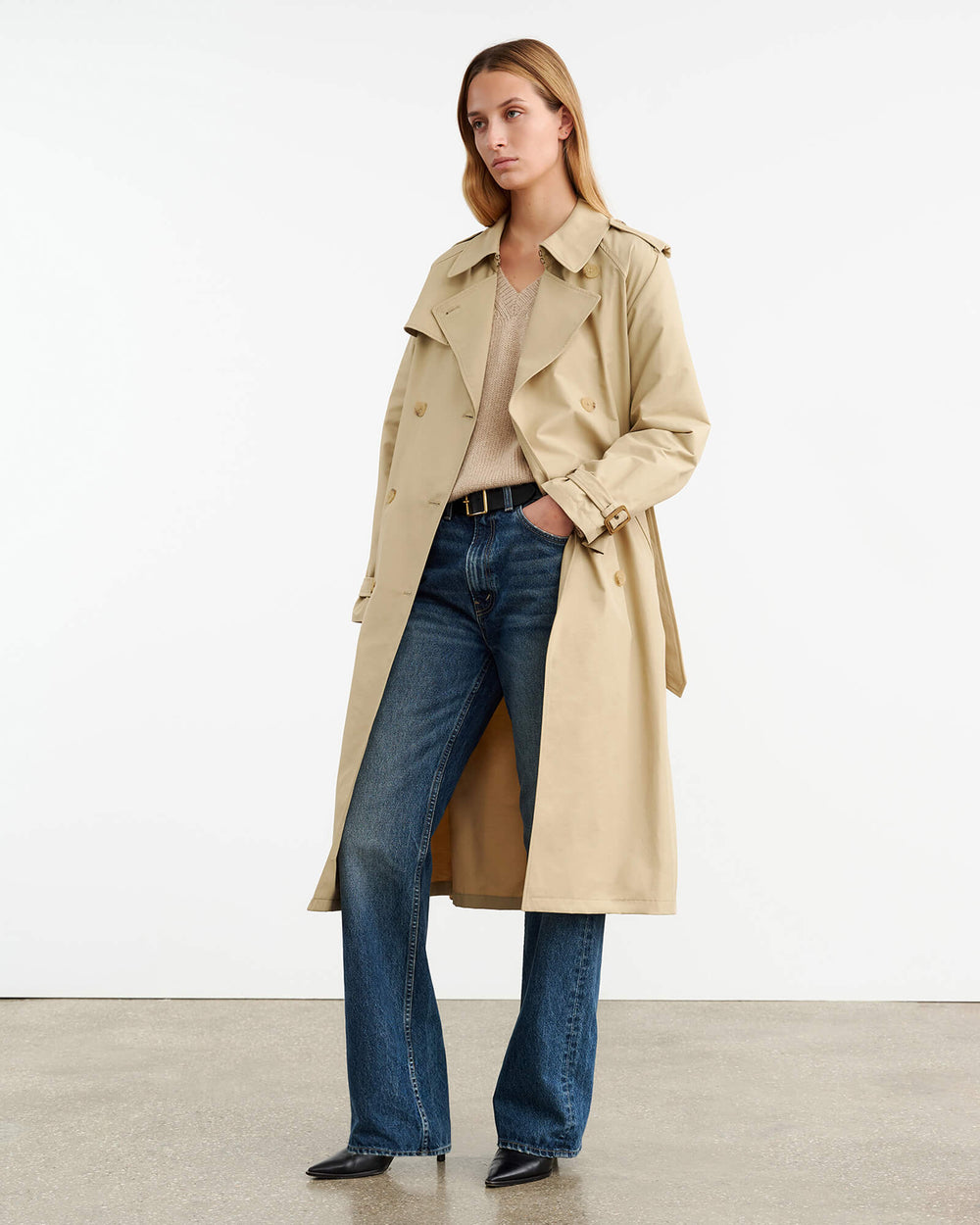 SHAGAN CASHMERE SWEATER IN PARCHMENT