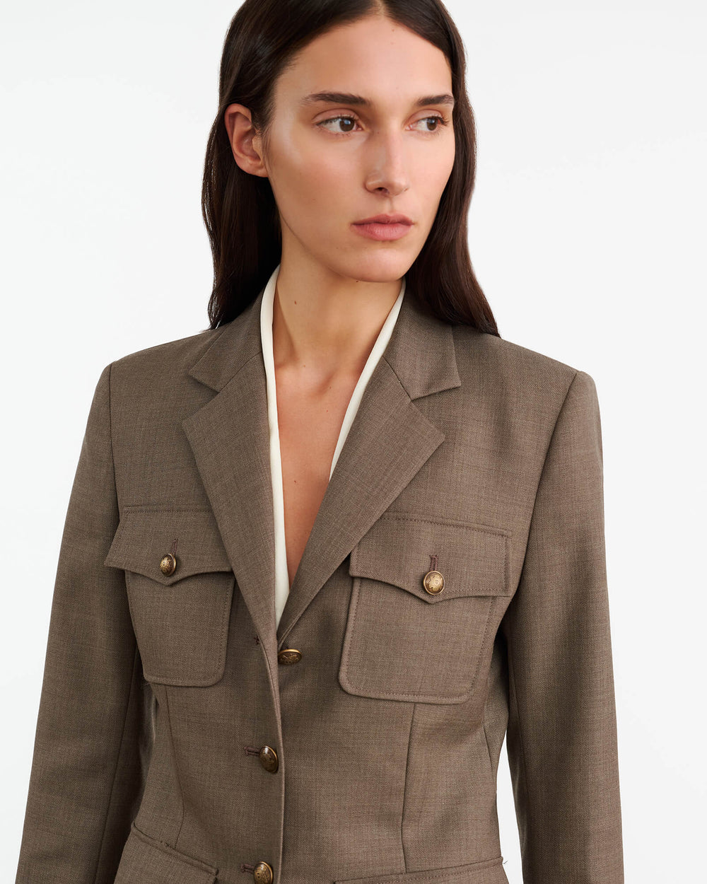 NELSON JACKET IN TAUPE GREY