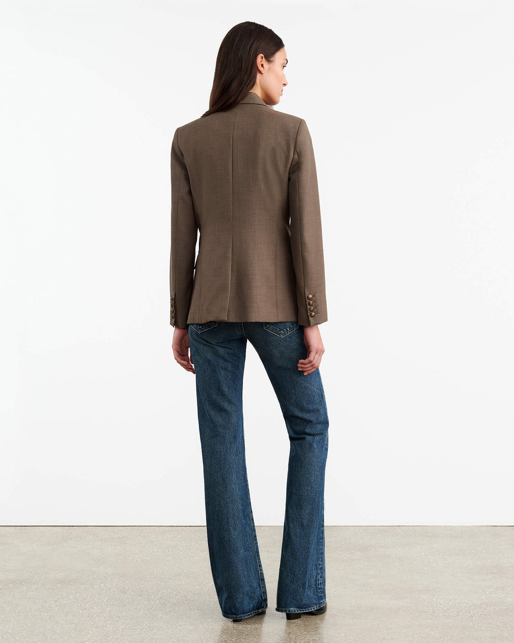 NELSON JACKET IN TAUPE GREY